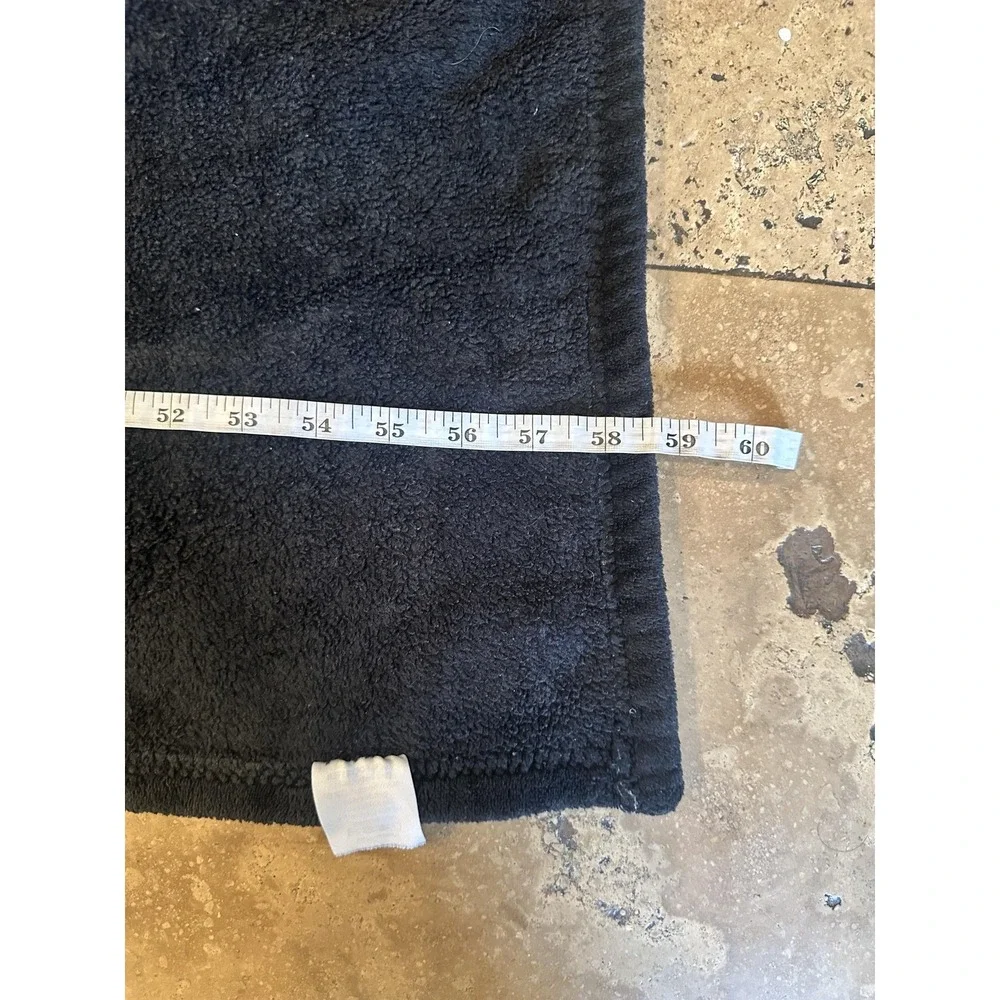 RARE‎ Adidas Trefoil Large Logo Fleece Blanket Black White Originals 60x48